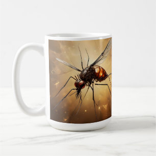 Intricate Wings: The Mosquito Fractal Art Coffee Mug