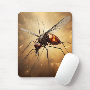 Intricate Wings: The Mosquito Fractal Art Mouse Pad