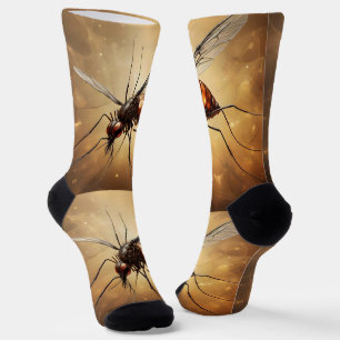 Intricate Wings: The Mosquito Fractal Art Socks