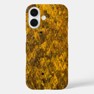Intricate Yellow Pattern iPhone 16 Case