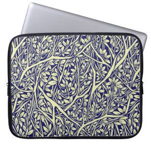 Intricately interwoven tree branches - vintage sea laptop sleeve