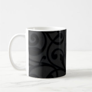 Intricately Swirling Black Abstract Pattern Coffee Mug