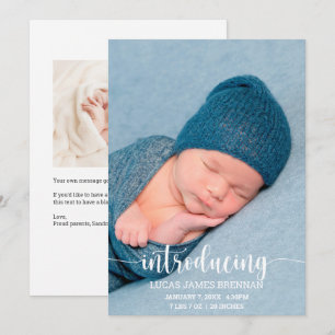Introducing Baby Birth Announcement Photo Card