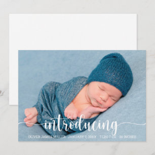 Introducing Baby - Birth Announcement Photo Card