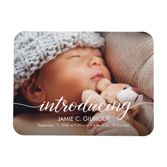 Introducing Baby Boy Customizable Name photo Magnet (Horizontal)