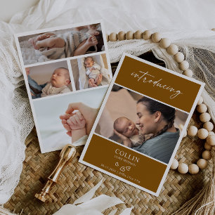 Introducing Baby Photo Collage Announcement Card