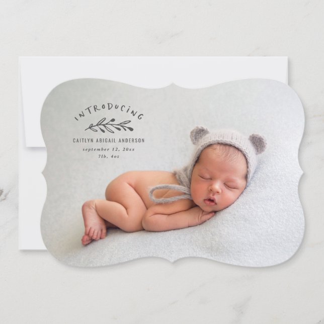 Introducing branch photo birth announcement (Front)