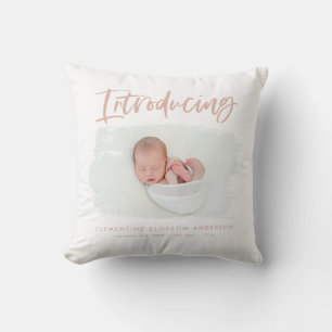 Introducing elegant minimal photo birth cushion