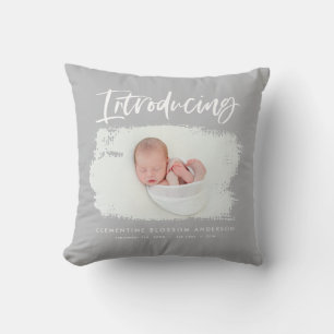 Introducing elegant minimal photo birth cushion