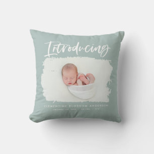 Introducing elegant minimal photo birth cushion