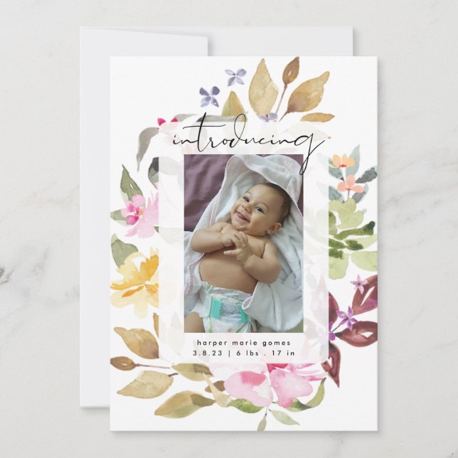 Introducing Floral Frame Modern Simple Photo (Front)