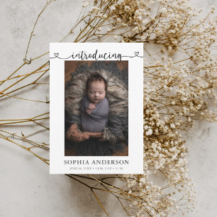 Introducing Heart Script Photo Announcement