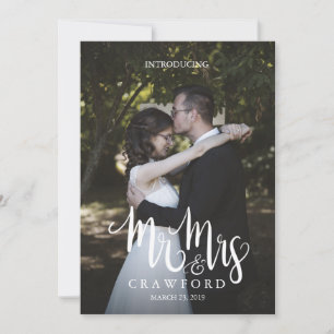 Introducing Modern Newlyweds Marriage Announcement