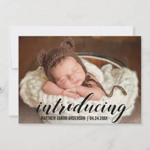 Introducing New Baby Hearts Announcement Card