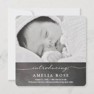 Introducing Newborn Baby Announcement