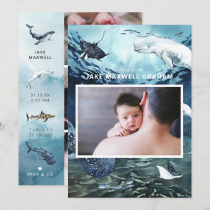 Introducing Ocean Baby Birth Announcement