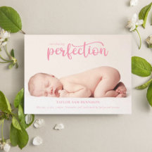 Introducing Perfection Simple Script Photo Birth