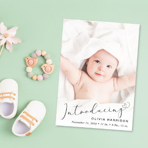 Introducing Photo Acrylic Birth Announcement