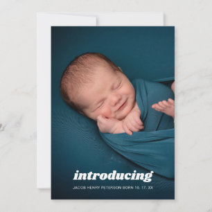 Introducing Photo Baby Birth Announcement