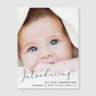 Introducing Script Photo Birth Announcement