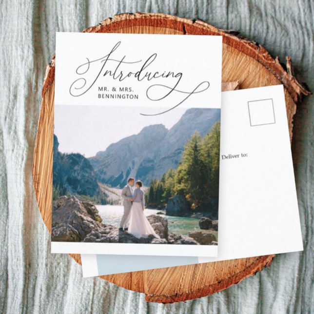 Introducing Wedding Elopement Announcement P Postcard (Creator Uploaded)