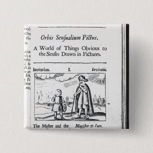 Introduction to 'Orbis Sensualium Pictus' 15 Cm Square Badge