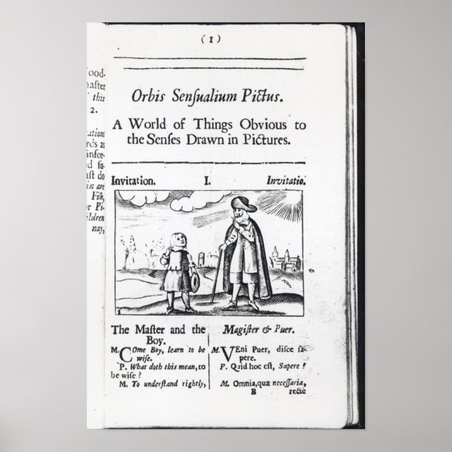 Introduction to 'Orbis Sensualium Pictus' Poster (Front)