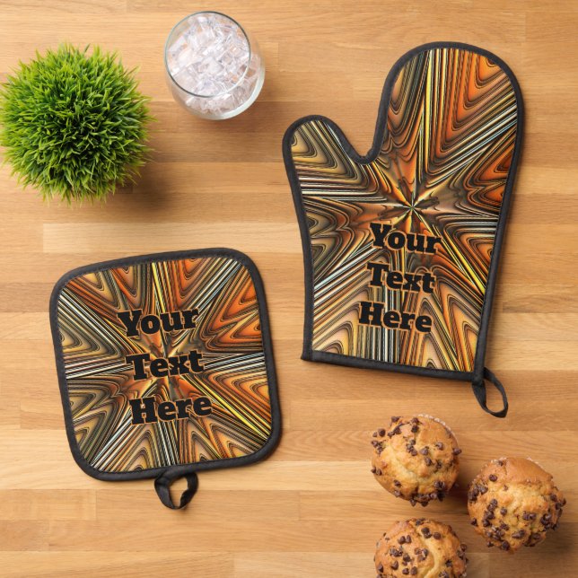 Introspection Oven Mitt & Pot Holder Set (Top Down)