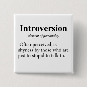 Introversion Definition 15 Cm Square Badge