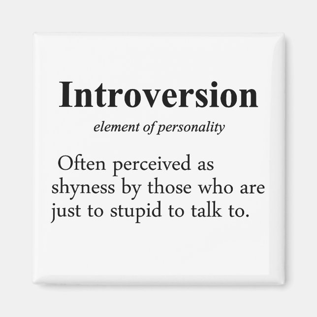 Introversion Definition Magnet (Front)