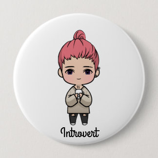 Introvert 10 Cm Round Badge