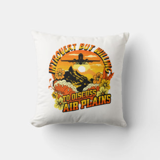 Introvert Aeroplane Love Design Cushion
