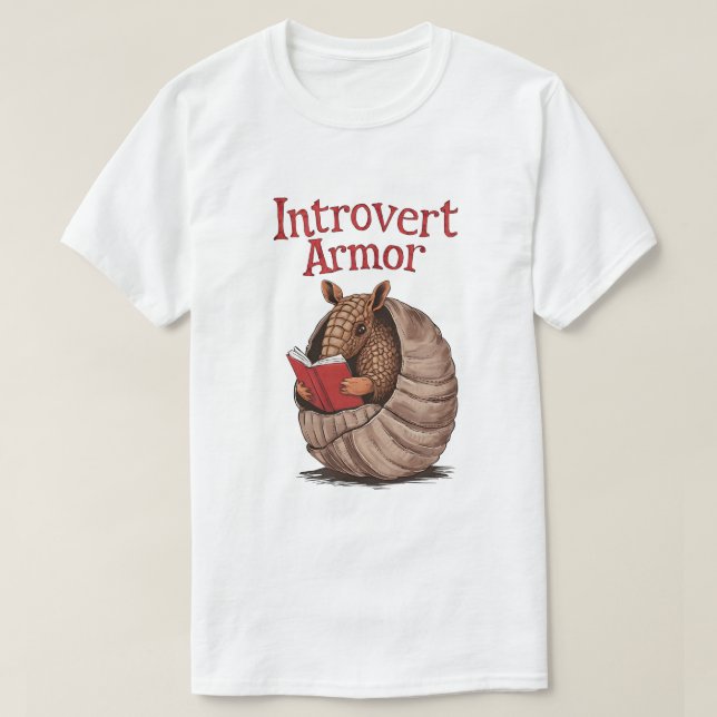 Introvert Armadillo T-Shirt (Design Front)