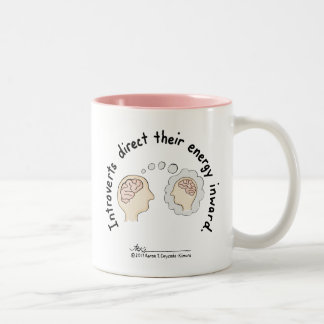 Introvert Basics: Energy Inward Pink Two-Tone Mug