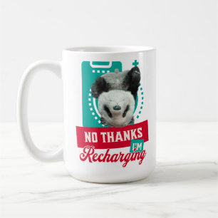 Introvert Burnout Panda Social Battery Design Coffee Mug