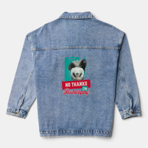 Introvert Burnout Panda Social Battery Design Denim Jacket