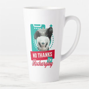 Introvert Burnout Panda Social Battery Design Latte Mug