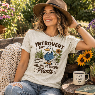 Introvert But Willing to Discuss Plants Tri-Blend Shirt