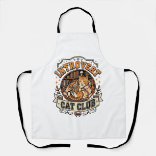 Introvert Cat Club Cat Introvert Anti Social Vinta Apron