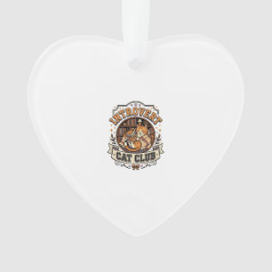 Introvert Cat Club Cat Introvert Anti Social Vinta Ornament