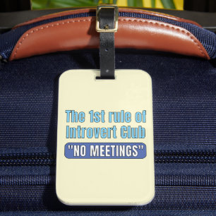Introvert Club    T-Shirt Luggage Tag