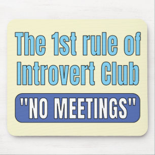 Introvert Club T-Shirt Mouse Pad