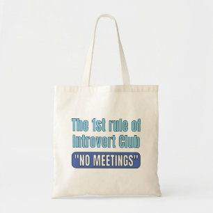 Introvert Club T-Shirt Tote Bag