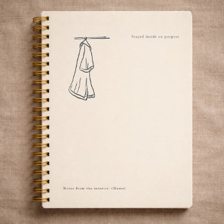 Introvert Custom Gift Minimalist Line Art  Notebook