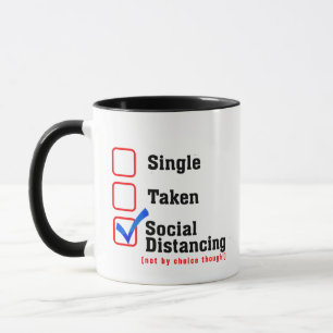 Introvert Dating Humour; Relationship Status Pun Mug
