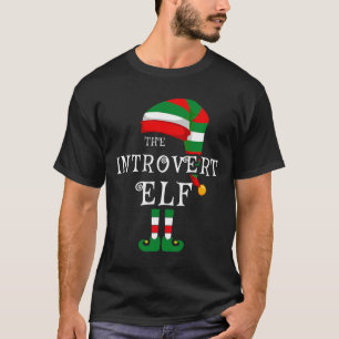 Introvert Elf Family Christmas Matching Pyjamas Gr T-Shirt