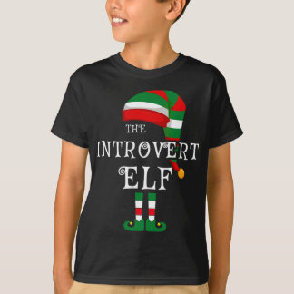 Introvert Elf Family Christmas Matching Pyjamas Xm T-Shirt