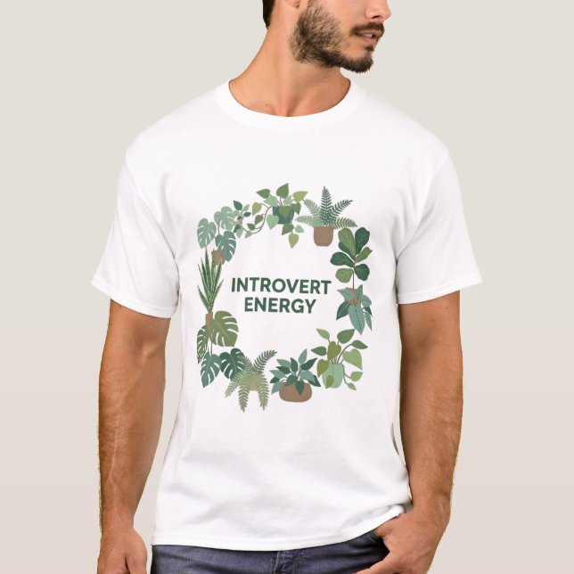 Introvert Energy Nature Aesthetic T-Shirt (Front)