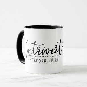 Introvert Extraordinaire Typography Mug