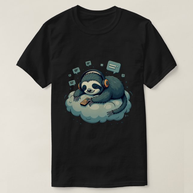 Introvert Feed Refresh Avoidance Funny Digital Det T-Shirt (Design Front)